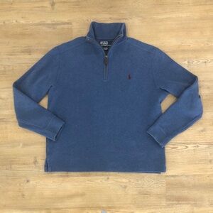 Ralph Lauren polo half zip pull over sweater, size medium